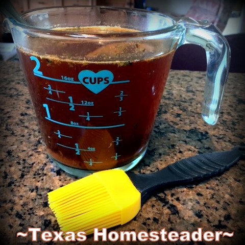 Homemade mop sauce. Delicious Smoked Pork using pecan wood smoke. Delicious. And shredding all that meat can be done in minutes using our shortcut. #TexasHomesteader