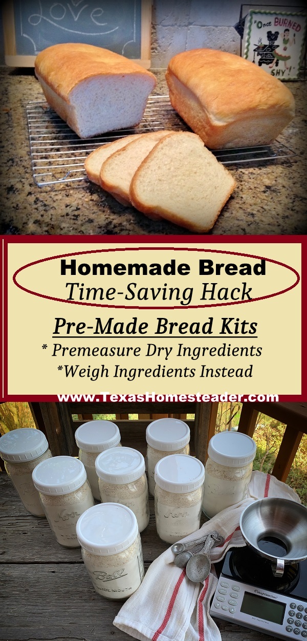 Whether using a bread machine or mixing & baking it up the old fashioned way, these bread ingredient packets make homemade bread a breeze! #TexasHomesteader