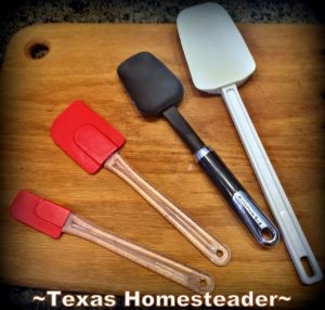 Different Sizes of Spatulas. Must-Have gifts For Cooks. Come see the most used tools in my homestead kitchen. I always opt for tools that make cooking easier. #TexasHomesteader