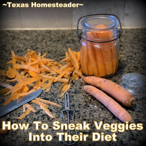 I keep fresh carrots in a glass jar with a little water to keep the vegetables fresh longer. #TexasHomesteader