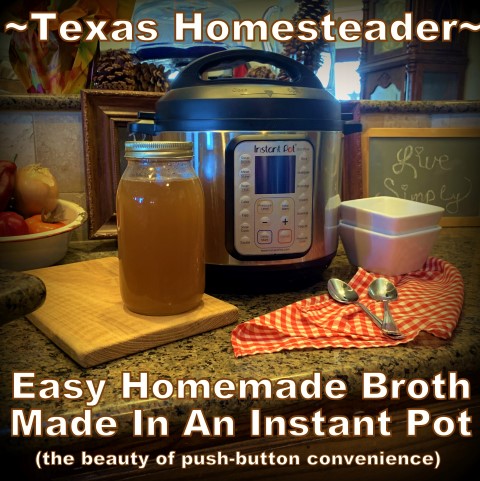 Eliminate food waste by taking the bones from that chicken you enjoyed for supper and making them into healthy homemade broth. #TexasHomesteader