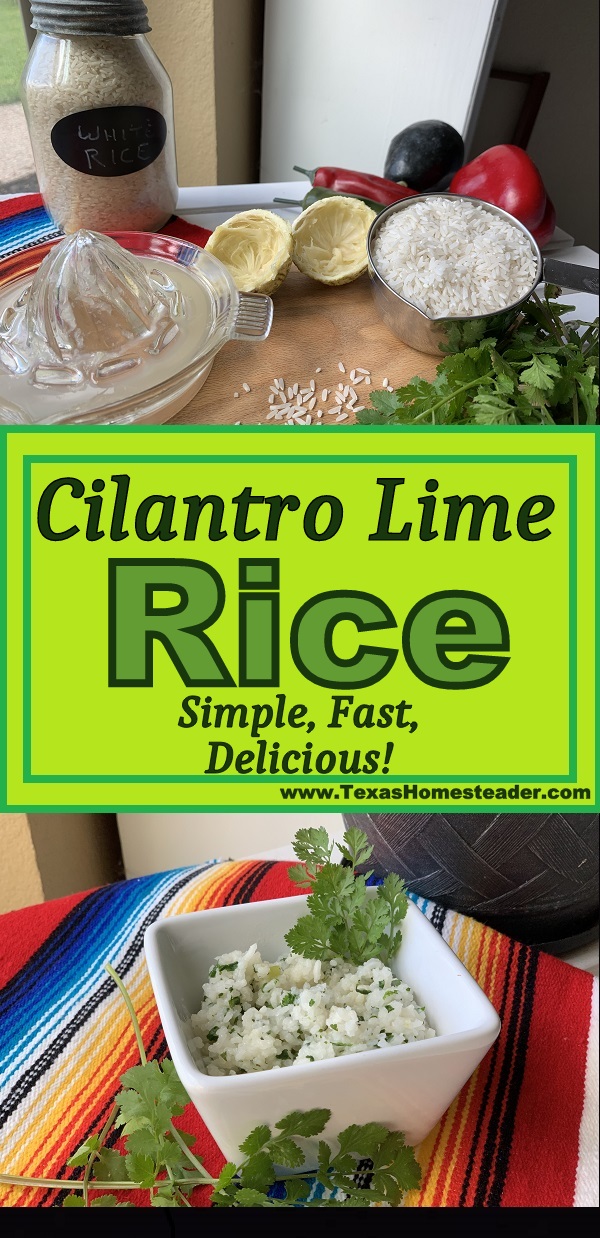 Cilantro lime rice is a simple recipe using long-grain rice, lime juice and zest and fresh cilantro.