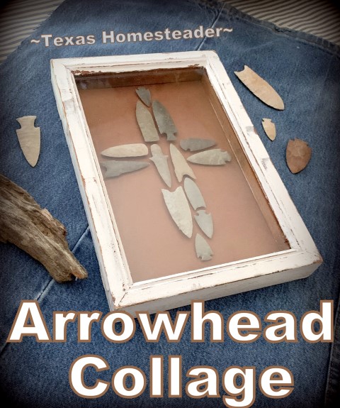 I made this sentimental gift for my mother using just what we had at the house. I designed an arrowhead cross to go into a frame that was painted & distressed #TexasHomesteader