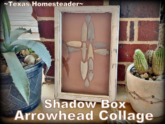 Arrowhead collage in the shape of a cross. I'm showing how to make an arrowhead collage. This is the second one I've done with my brother's arrowheads. It turned out beautifully. #TexasHomesteader