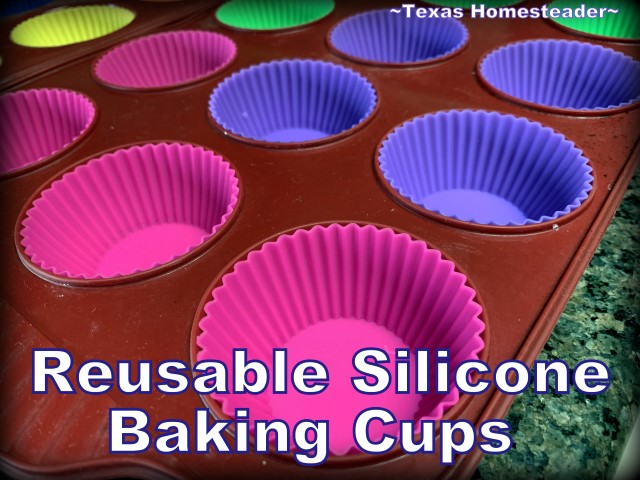 Reusable silicone muffin cups. #TexasHomesteader