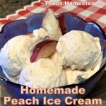 Homemade peach ice cream is easy to make yourself. #TexasHomesteader