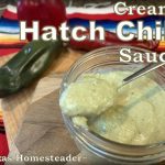 This creamy hatch chile sauce has a healthy yogurt base and whips up in minutes. #TexasHomesteader