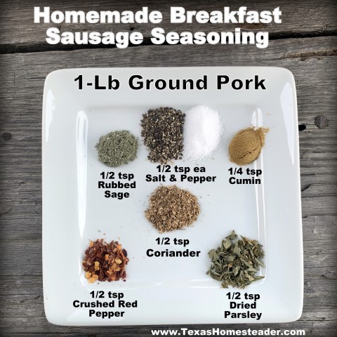 Homemade breakfast on sale sausage seasoning recipe