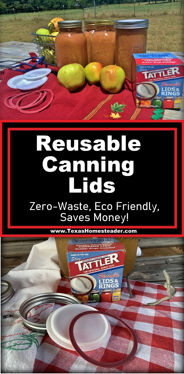 Did you know there are reusable canning lids? I bought my Tattler reusable lids almost 10 years ago and they're used over & over again. #TexasHomesteader
