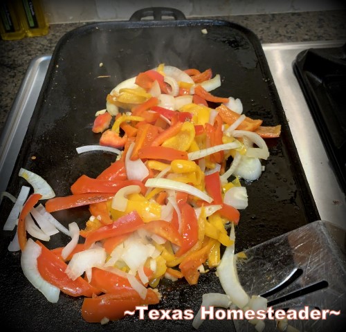 A quick yet company-worthy meal is Southwest Quesadillas. Freshly grilled veggies, corn & black beans with cheese tucked into a flour tortilla. #TexasHomesteader