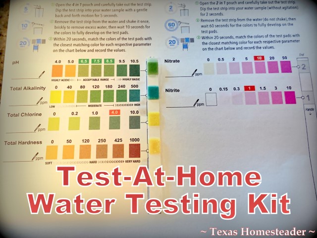 Water testing kit can be performed at home and test for several pollutants. #TexasHomesteader