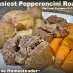 Simple Instant Pot Pepperoncini roast has only THREE ingredients and cooks fast. #TexasHomesteader