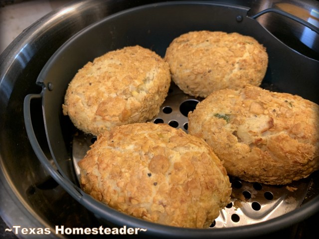 Potato cake potato pancakes breaded cooked in air fryer #TexasHomesteader