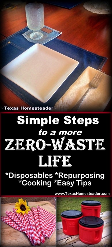 There are simple steps you can take for a more zero-waste life. See my tips. #TexasHomesteader