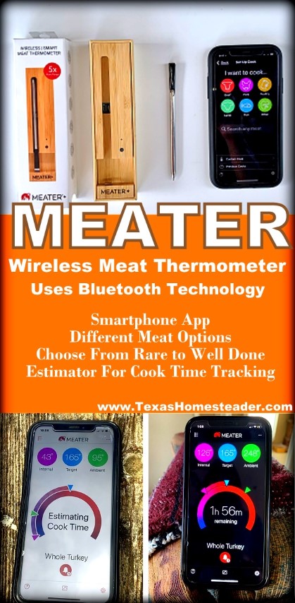 The Meater is a truly wireless meat thermometer that makes grilling or baking meat to the perfect temperature a breeze! #TexasHomesteader