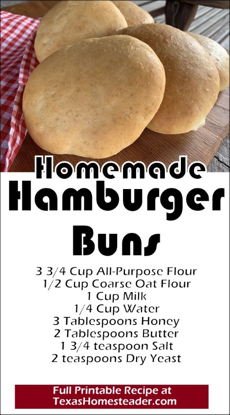 Homemade Hamburger buns are simple to make. And who doesn't love homemade bread??! #TexasHomesteader
