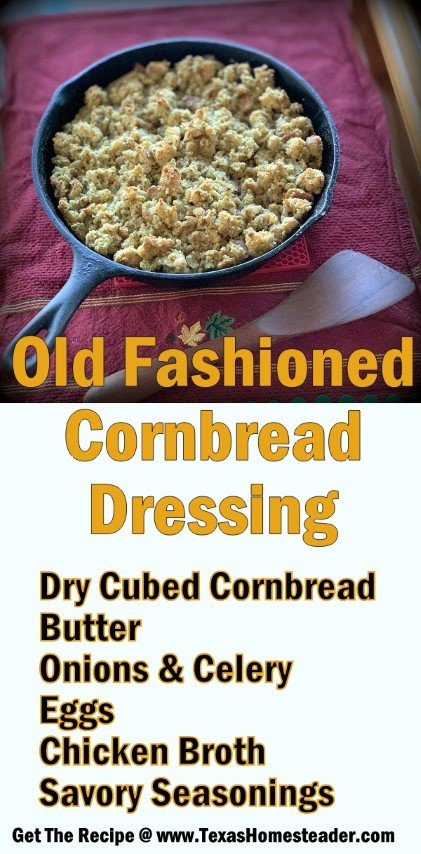 Old Fashioned Cornbread Recipe