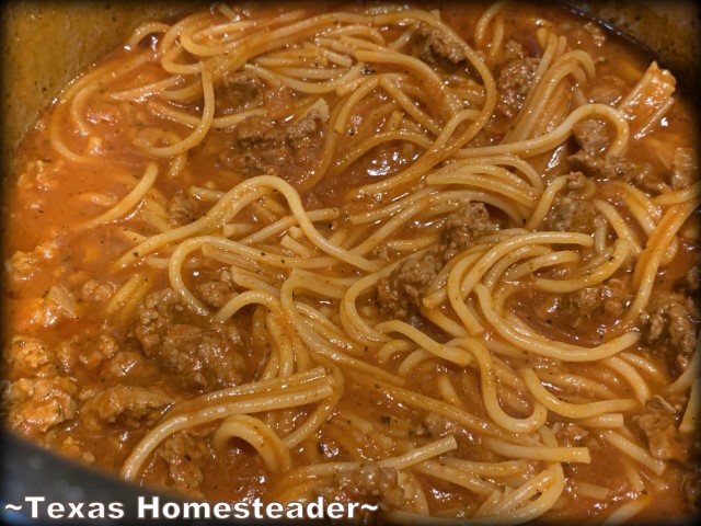 Spaghetti Pasta Noodles look too juicy. #TexasHomesteader