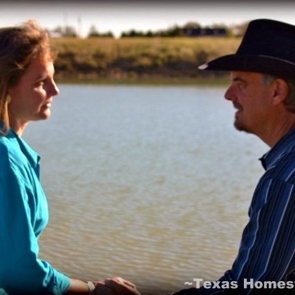 True love with my RancherMan, holding hands at the pond. #TexasHomesteader