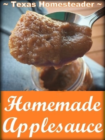 Homemade Applesauce is delicious and can be substituted for oil in your baked goods! #TexasHomesteader