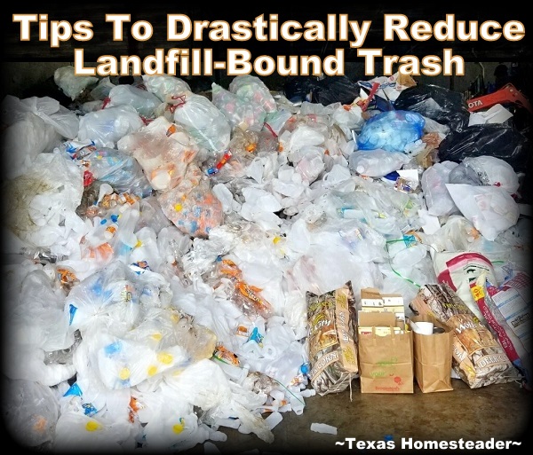 PREcycle recycle, compost reducing landfill waste plastic trash #TexasHomesteader