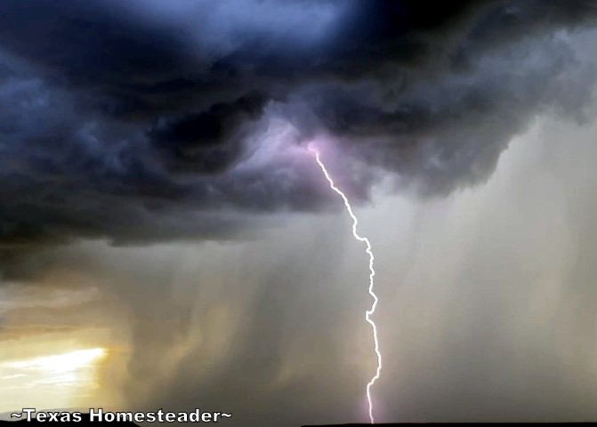 Be prepared for Lightening storm rain clouds #TexasHomesteader