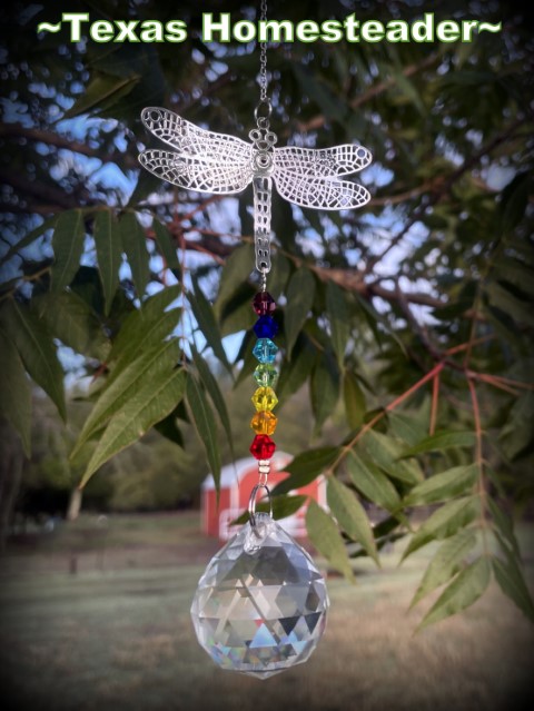 Memorial remembrance grief tree planting ornament - dragonfly crystal suncatcher #TexasHomesteader