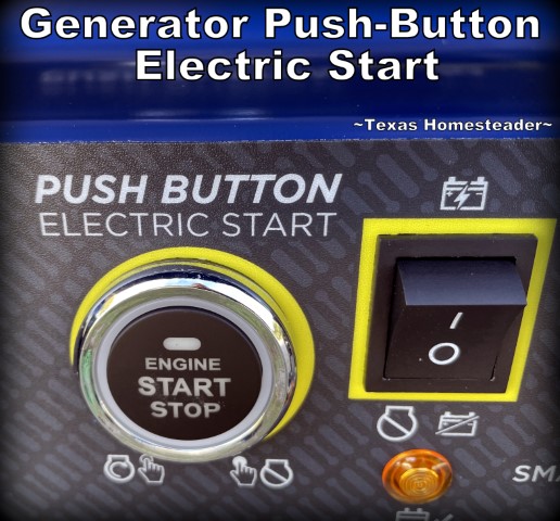 Westinghouse portable generator simple push button electric start. #TexasHomesteader