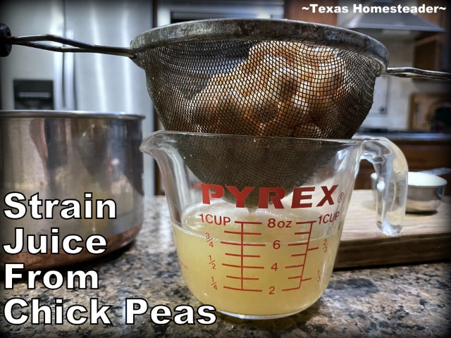 Aquafaba whipped cream - strain chick pea chickpea juice. #TexasHomesteader