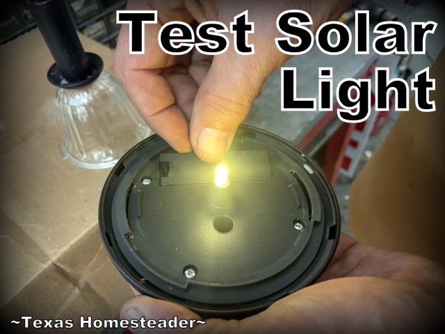Repairing solar lights - test solar light after changing battery #TexasHomesteader