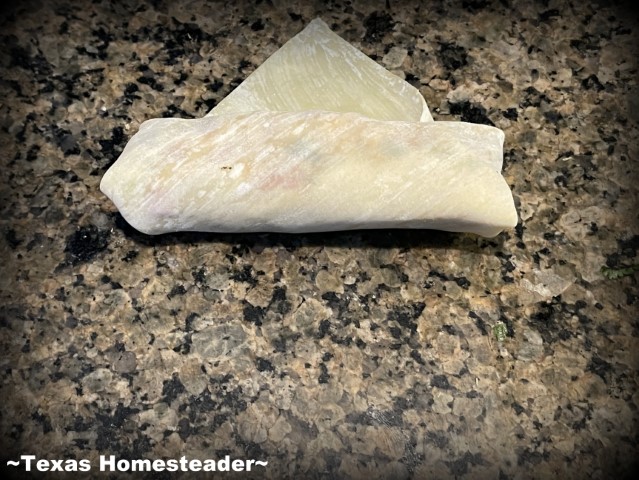 How To Roll An Egg Roll Wrapper - continue rolling until complete. #TexasHomesteader