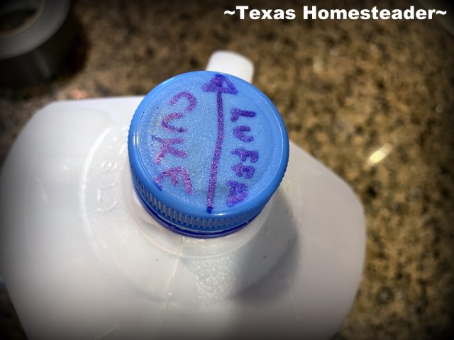 Milk Jug Greenhouse - mark lid with permanent marker. #TexasHomesteader
