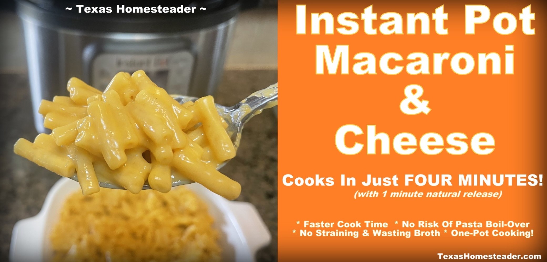 Instant Pot boxed Macaroni and cheese mac & cheese #TexasHomesteader
