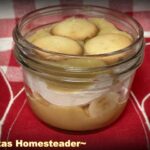 Banana pudding made with yellow squash, bananas, vanilla wafers in mason jar. #TexasHomesteader