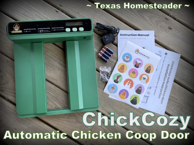 Chickcozy automatic chicken coop door - Green. #TexasHomesteader