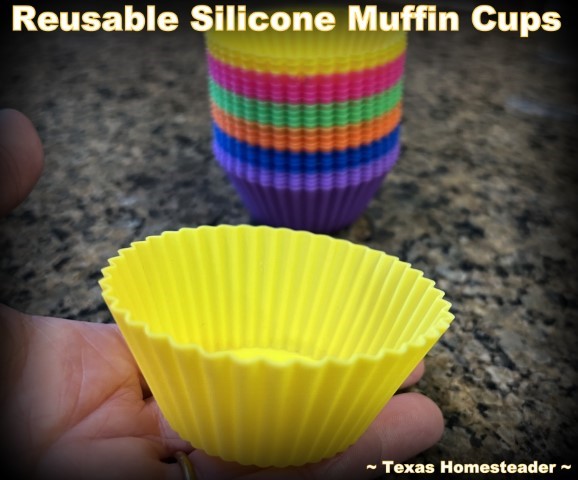 Reusable zero-waste silicone muffin or cupcake cups. #TexasHomesteader